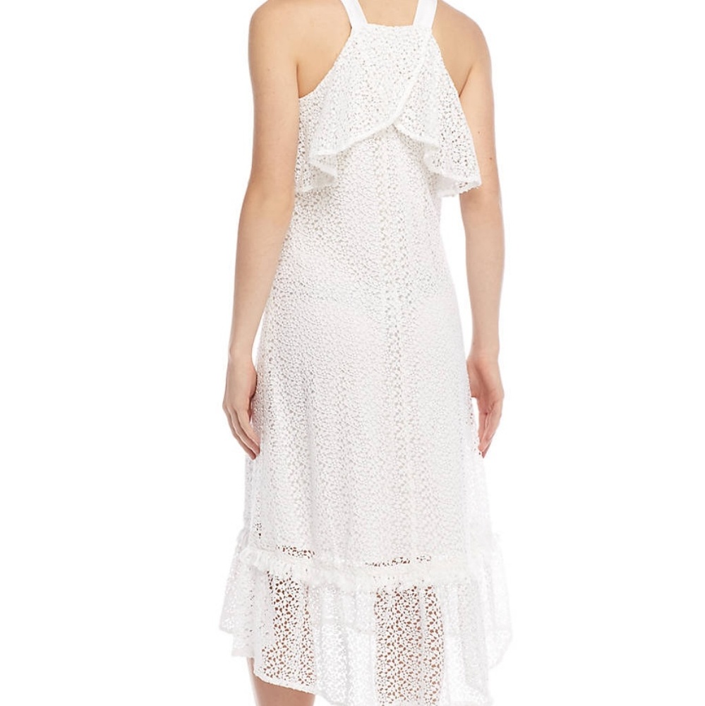 Kaari Blue crochet lace fringe dress NWT medium *Z - Picture 8 of 8